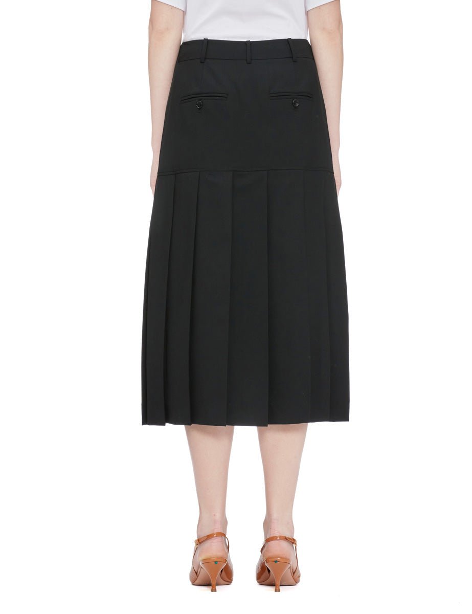 gonna tubino pieghe black - Frida SRL