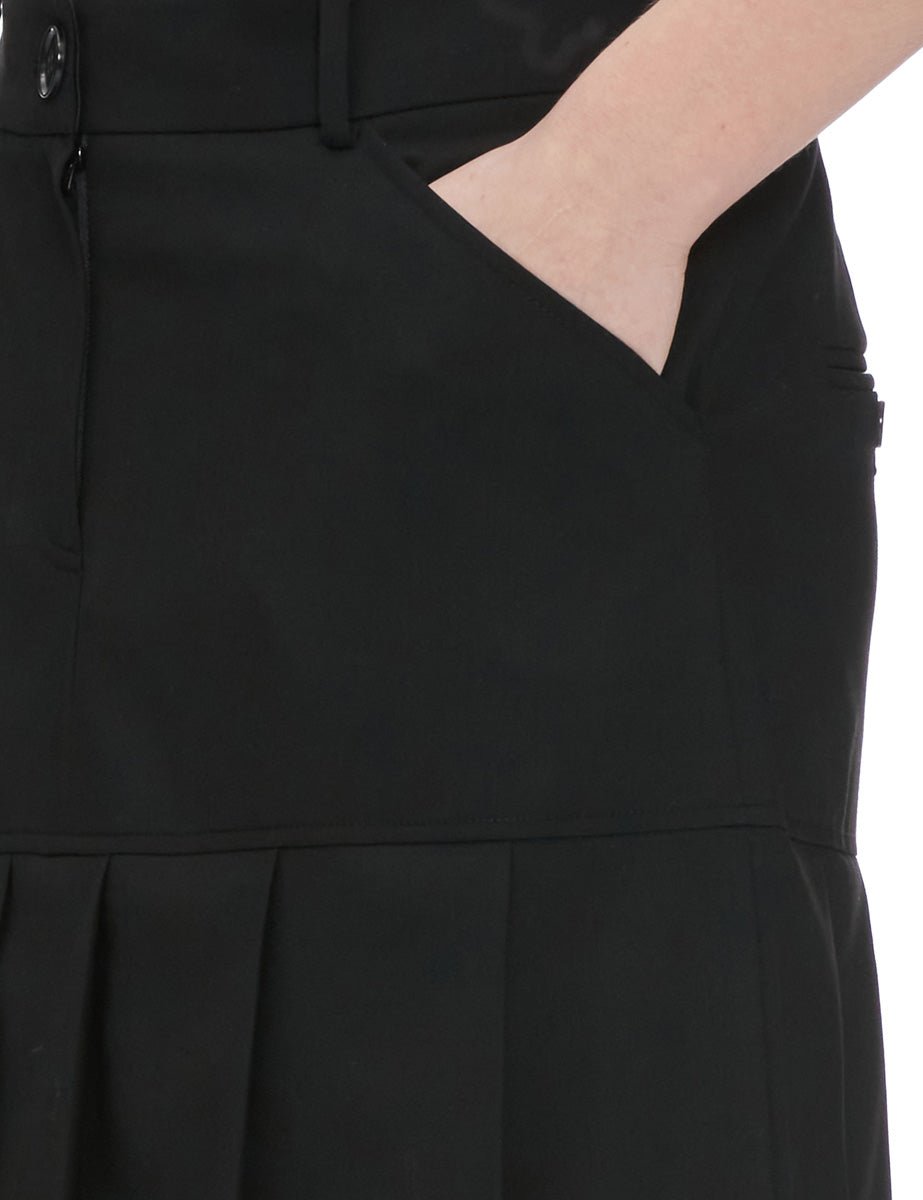 gonna tubino pieghe black - Frida SRL