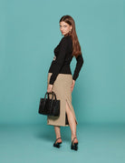 gonna tubino ricamo naturale - n21 alessandro dell'acqua - gonna