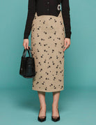 gonna tubino ricamo naturale - n21 alessandro dell'acqua - gonna