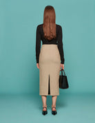 gonna tubino ricamo naturale - n21 alessandro dell'acqua - gonna