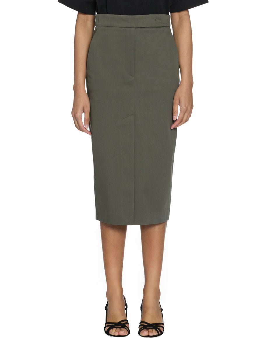 gonna tubino spacco salvia - blufrida - gonna