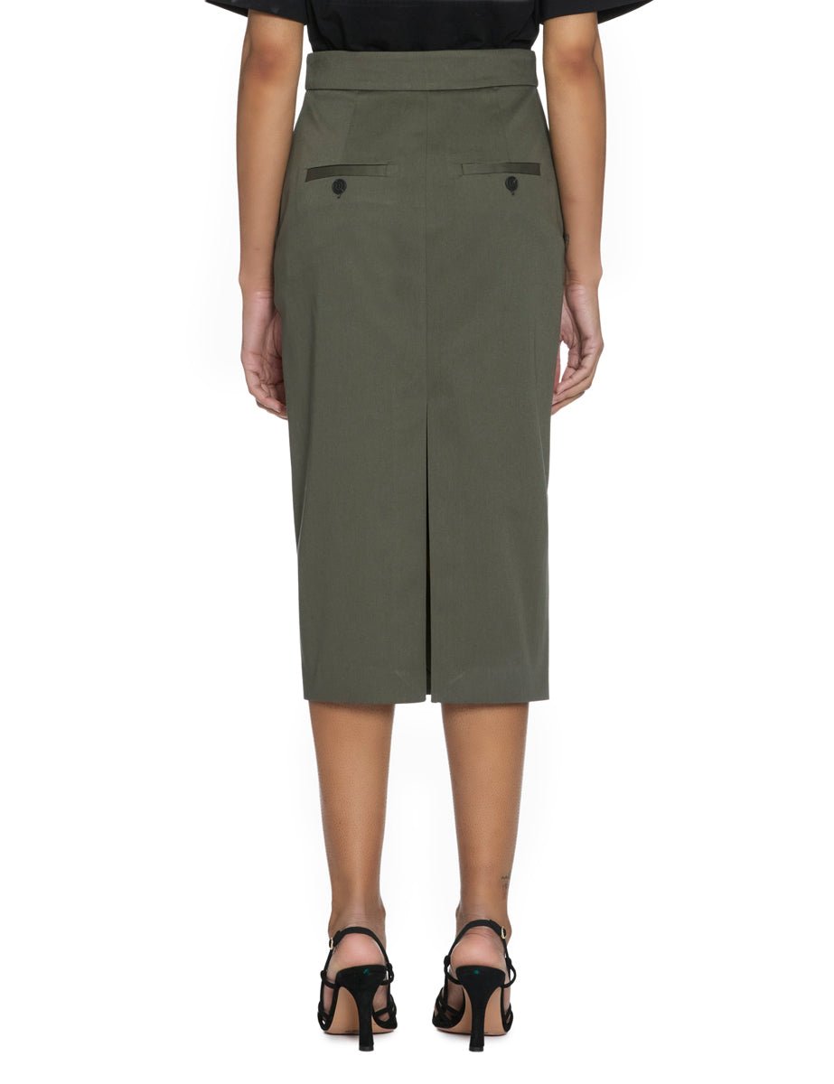 gonna tubino spacco salvia - blufrida - gonna