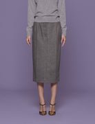 gonna tubino spigato grigio - Frida SRL
