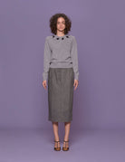 gonna tubino spigato grigio - Frida SRL