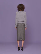 gonna tubino spigato grigio - Frida SRL