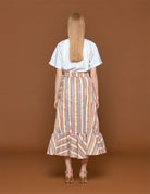 gonna volant cammello - stella jean - gonna