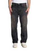 jeans ampio gamba dritta nero ossidato - obey - jeans