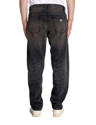 jeans ampio gamba dritta nero ossidato - obey - jeans