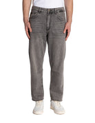 jeans ampio sporcato denim grigio - pont denim - jeans