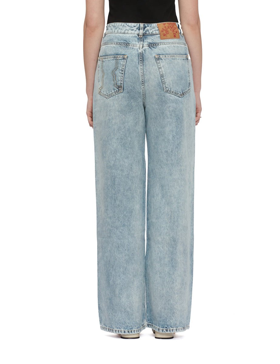 jeans baggy blu denim - vivetta - jeans