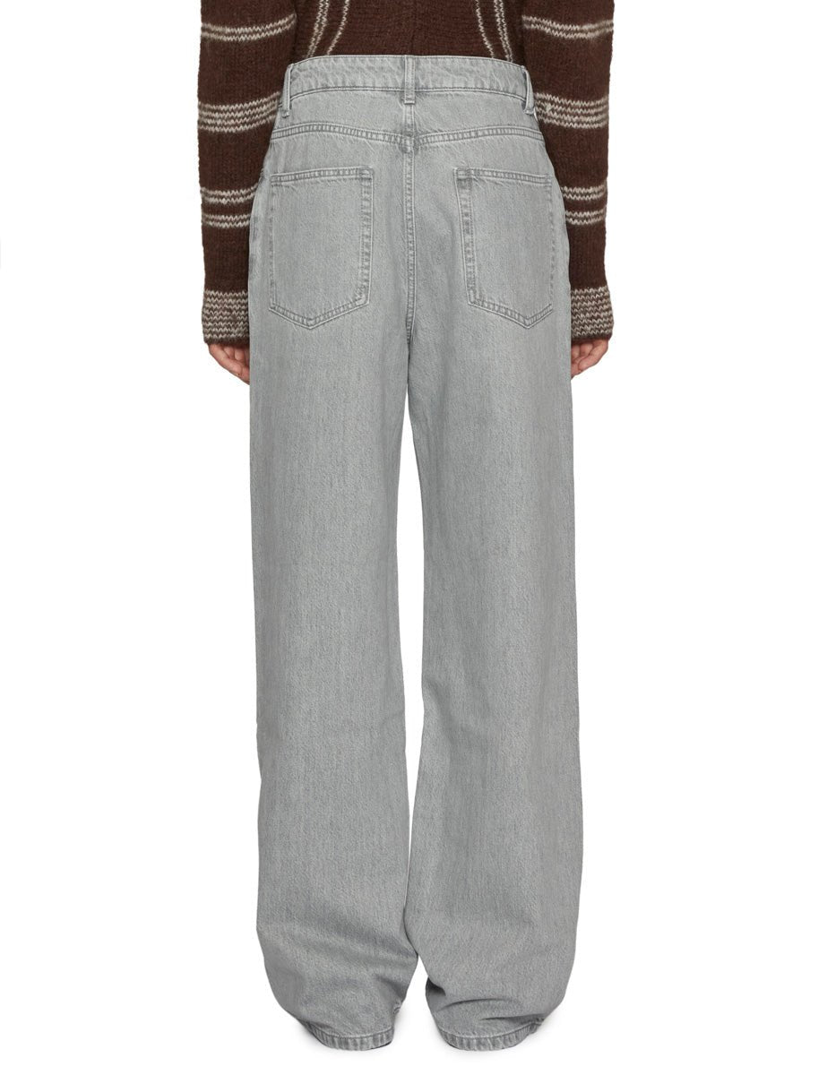 jeans baggy fit washed grey - rohe - jeans