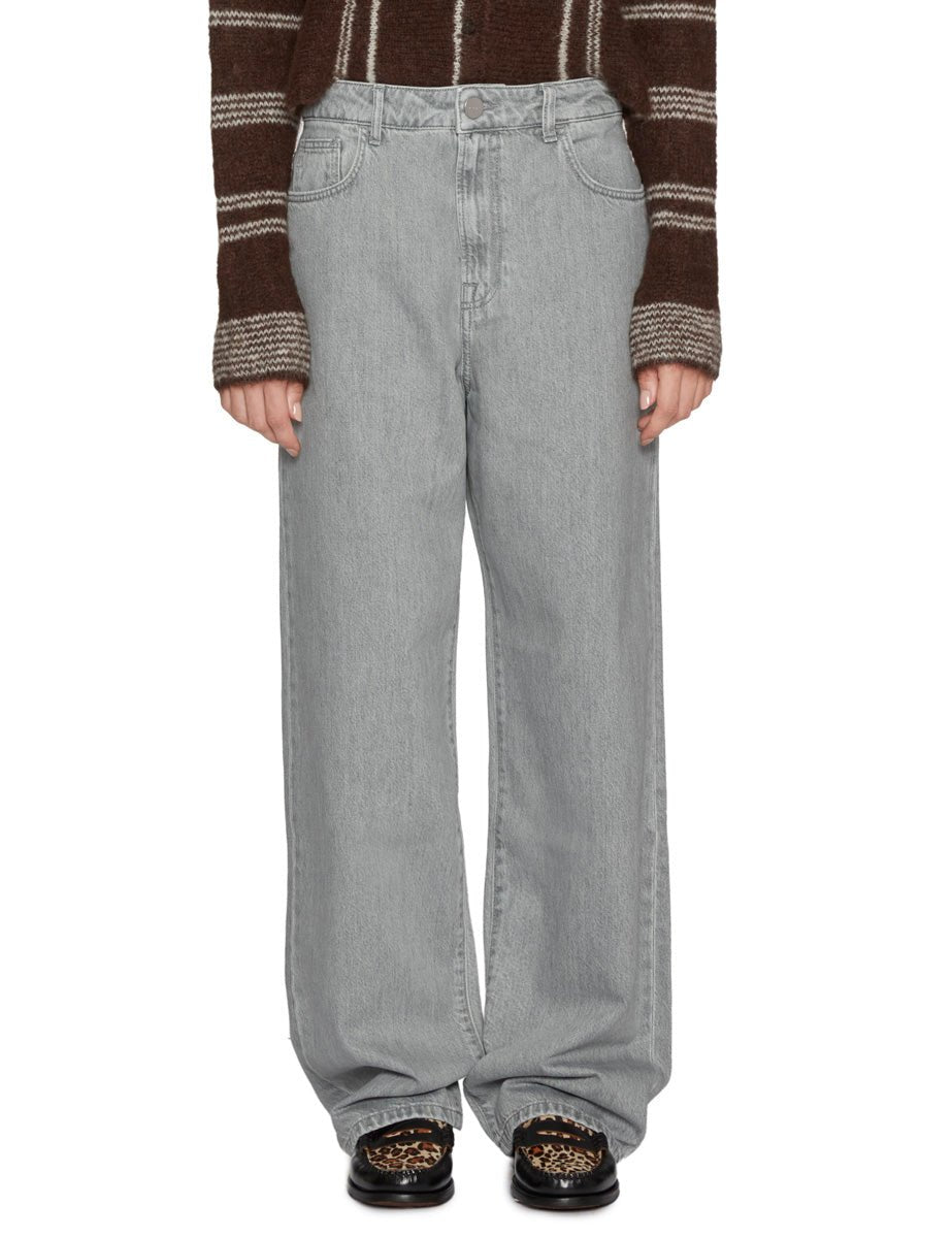 jeans baggy fit washed grey - rohe - jeans