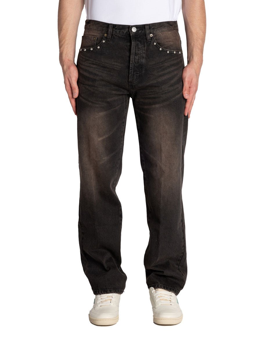 jeans boxcar borchie lavaggio ruggine nero - obey - jeans