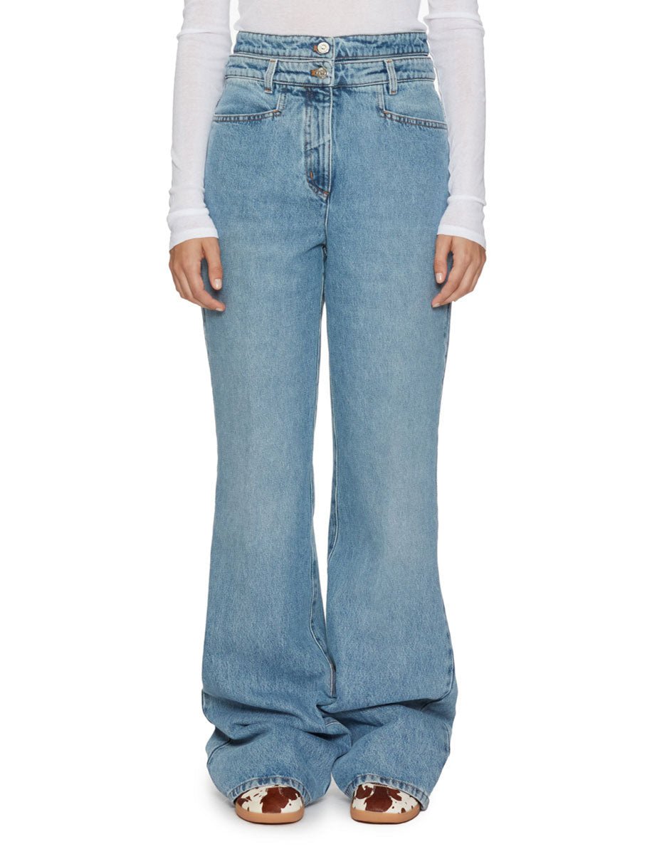 jeans cinque tasche flare denim - n21 alessandro dell'acqua - jeans