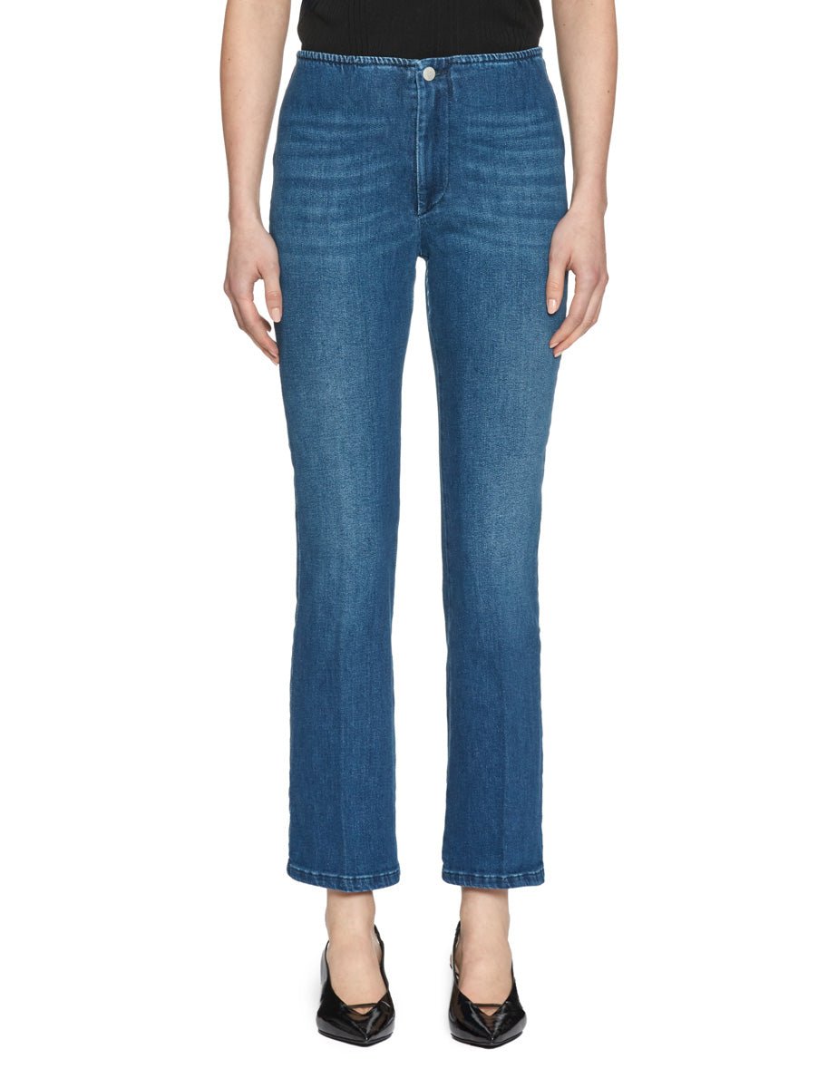 jeans cropped elastico denim medio - blufrida - jeans