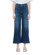 jeans cropped zampa denim scuro - Frida SRL
