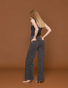 jeans denim nero - vivetta - jeans