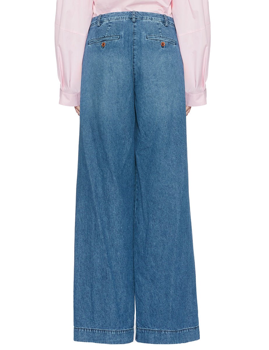 jeans katherine pinces washed blue - jejia - jeans