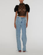 jeans light blu denim - rotate - jeans