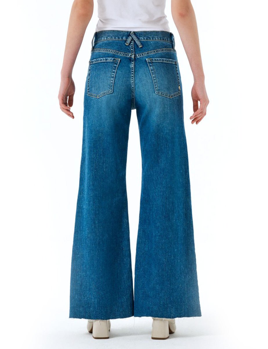 jeans luna flared medium navy blue - cycle - jeans