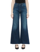 jeans luna palazzo sfrangiato navy - Frida SRL