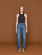 jeans natural straight dark stone wash - spot - jeans