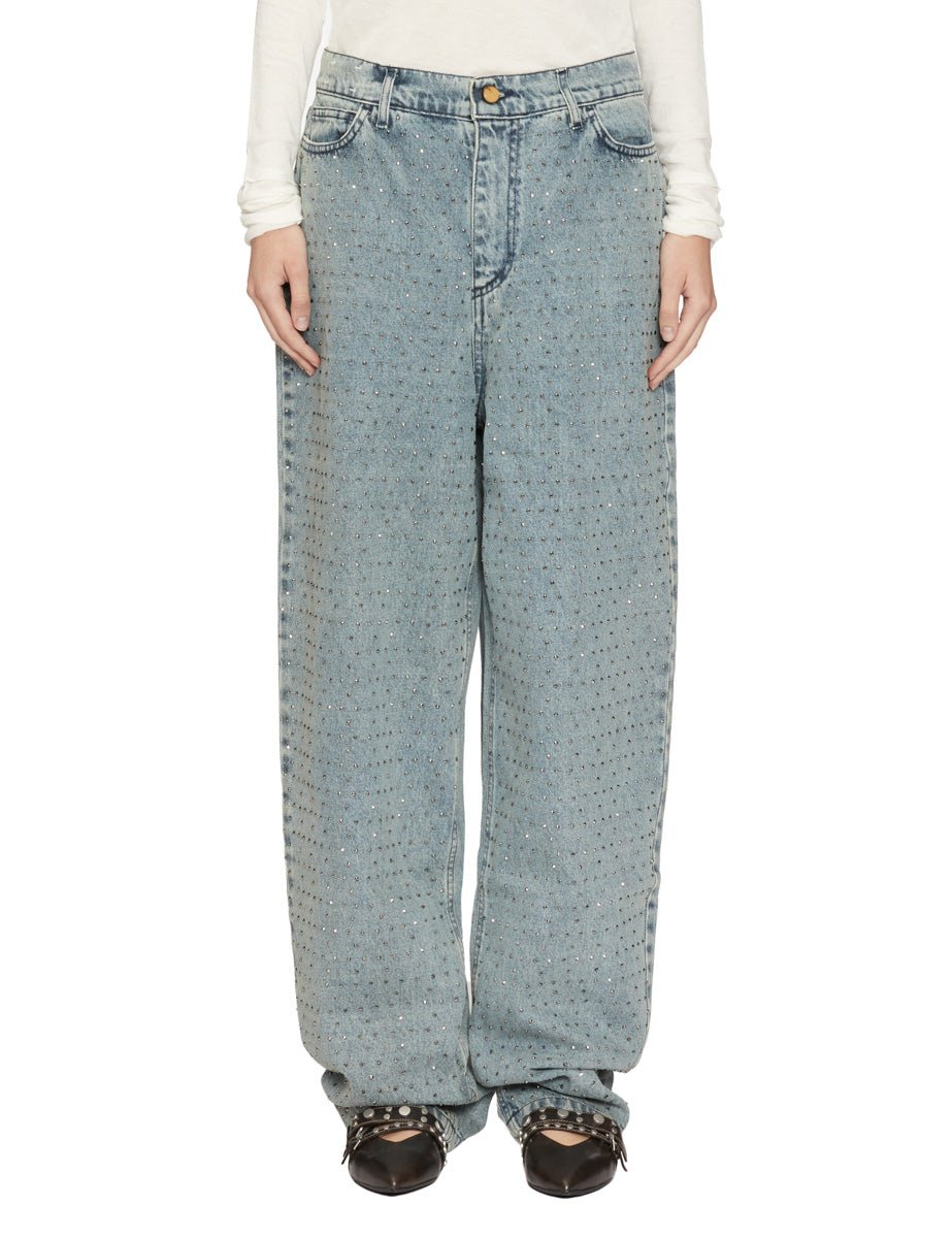 jeans over punto luce blu bleach - alysi - jeans