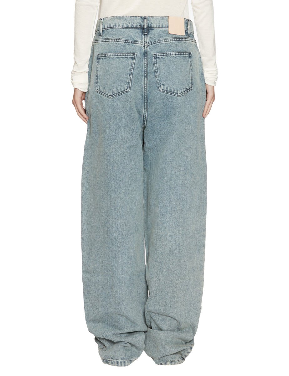 jeans over punto luce blu bleach - alysi - jeans