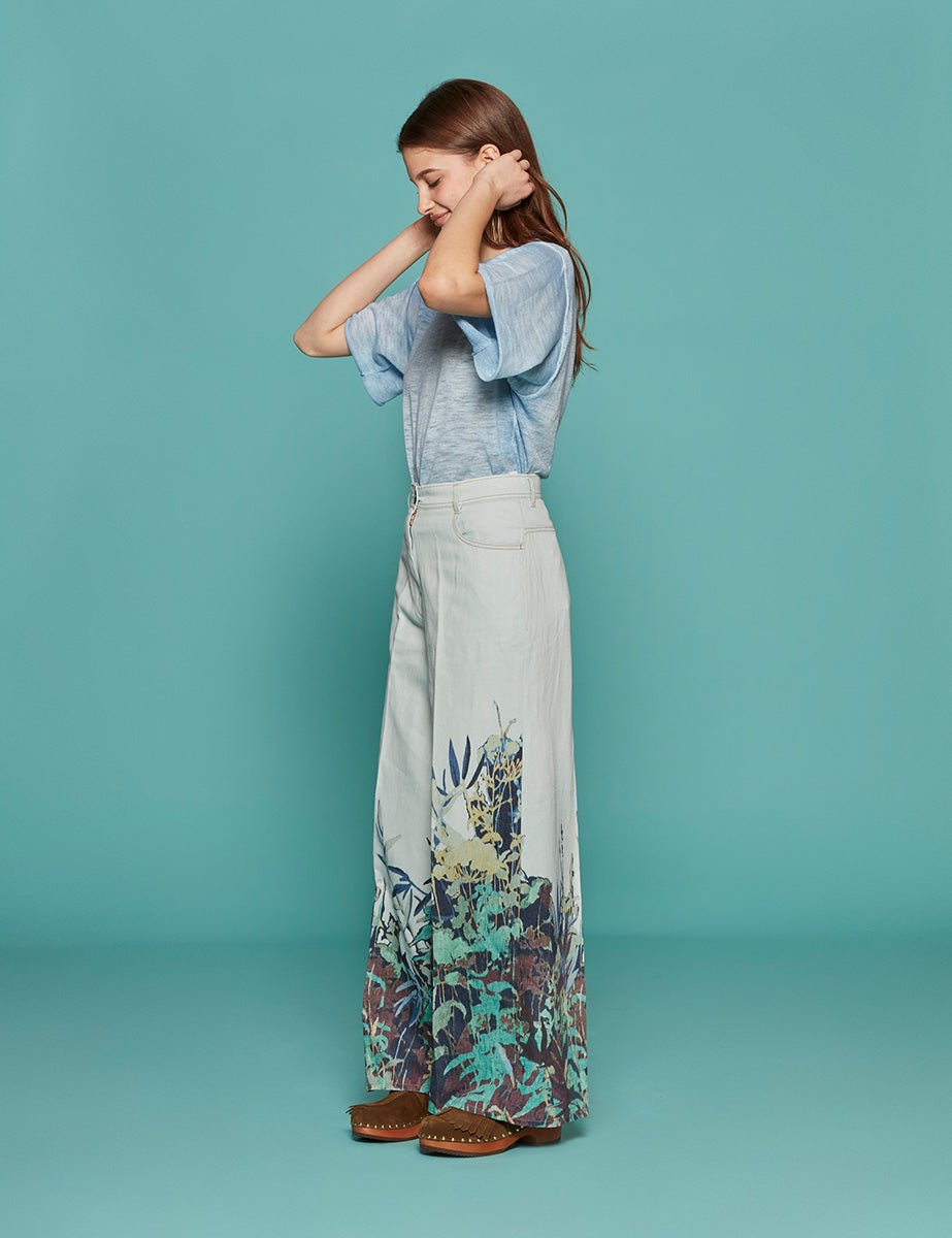 jeans palazzo heaven sky dust - forte forte - jeans