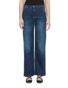 jeans regular tasca ricamo blu - Frida SRL
