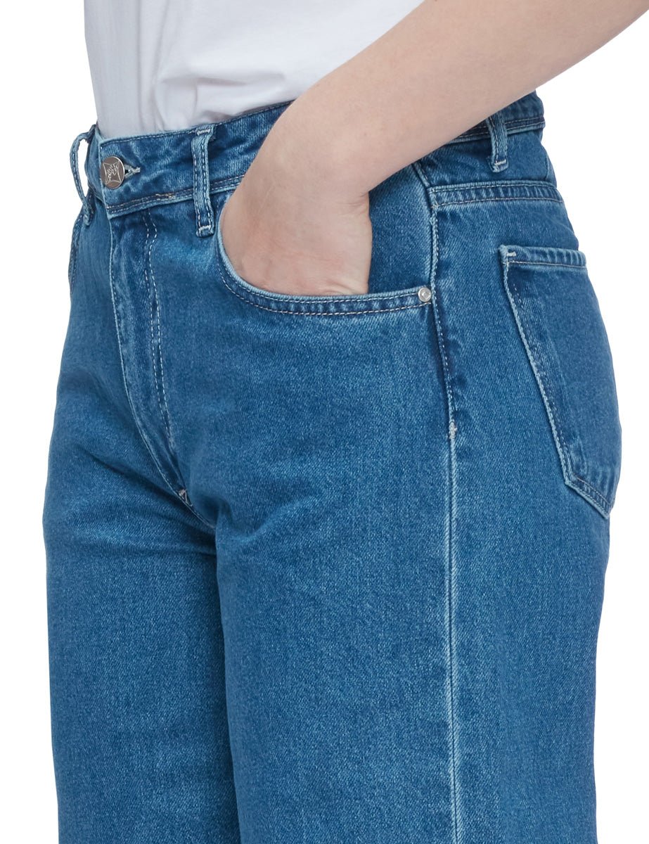 jeans relaxed straight denim blu - Frida SRL