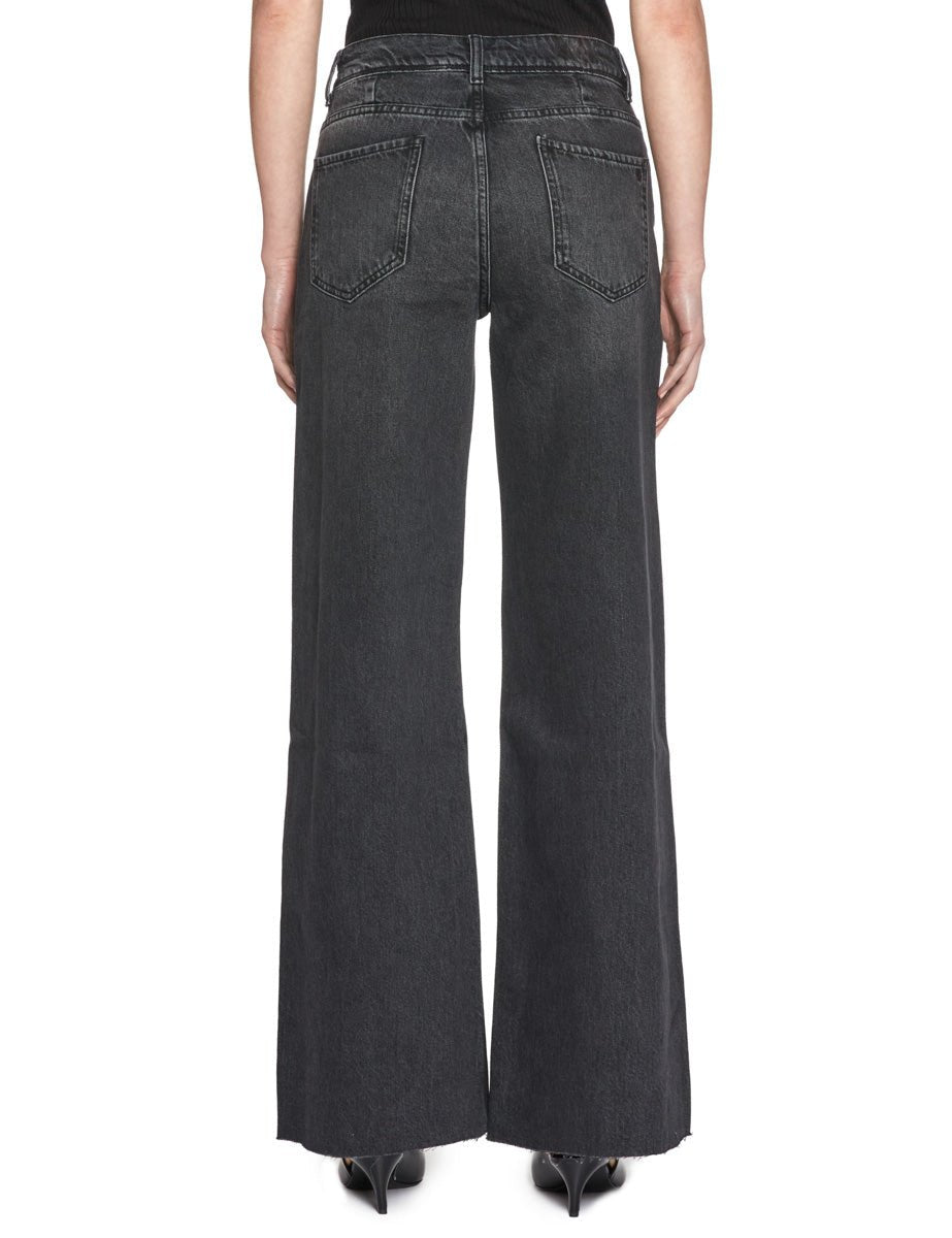jeans relaxed straight leg denim nero - pont denim - jeans