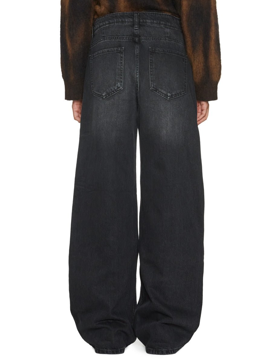 jeans relaxed straight leg nero - pont denim - jeans