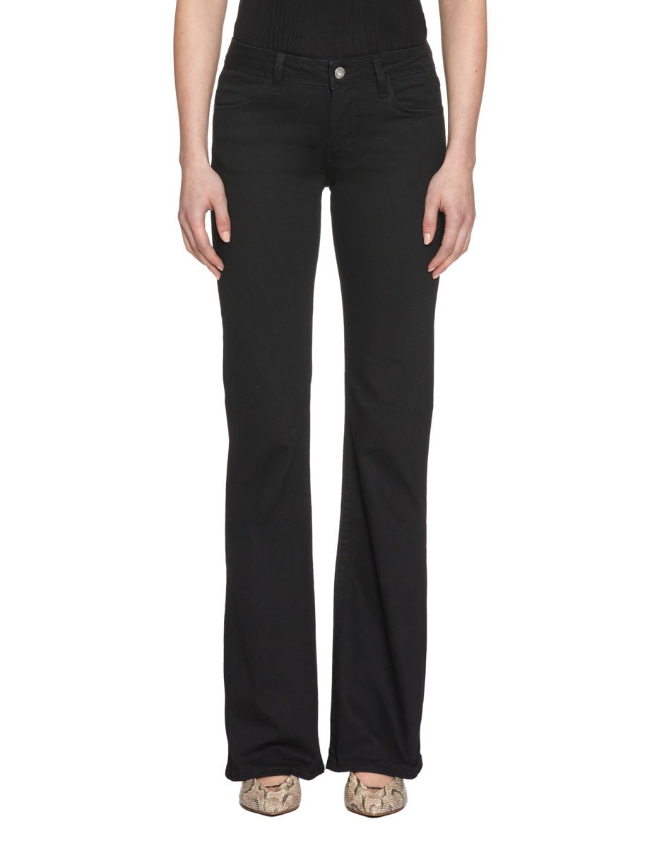 jeans slim bootcut denim nero - pont denim - jeans