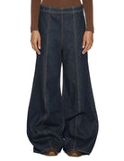 jeans the bianca gamba larga denim scuro - ulla johnson - jeans