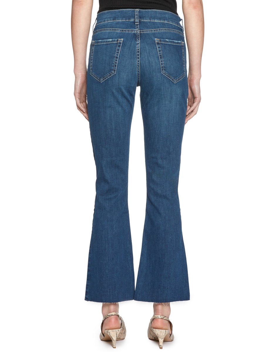 jeans trombetta stretch denim scuro - blufrida - jeans