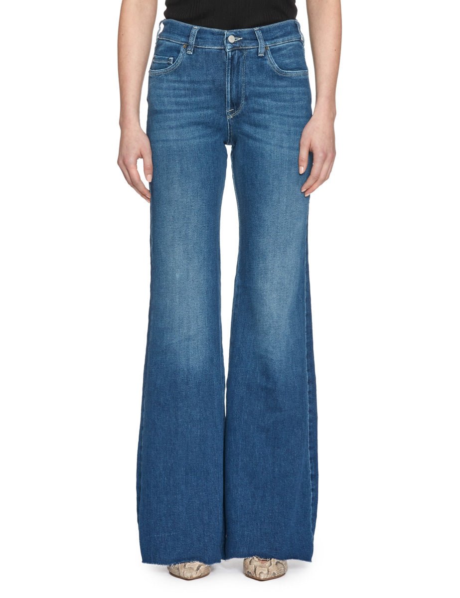 jeans zampa denim medio - blufrida - jeans