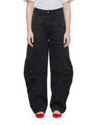 jeans zebra twill baloon nero - Frida SRL