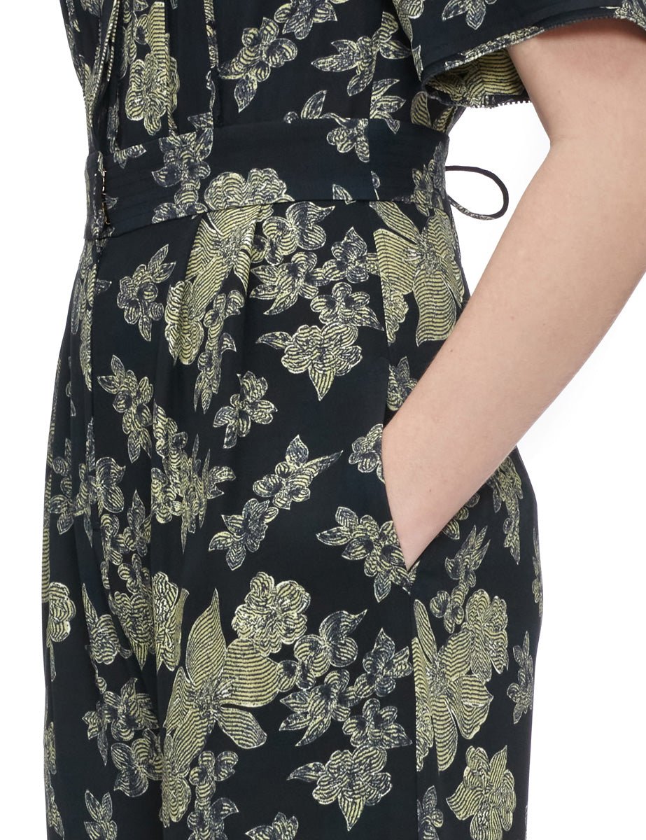 jumpsuit deia satin back crepe minuit - ulla johnson - jumpsuit