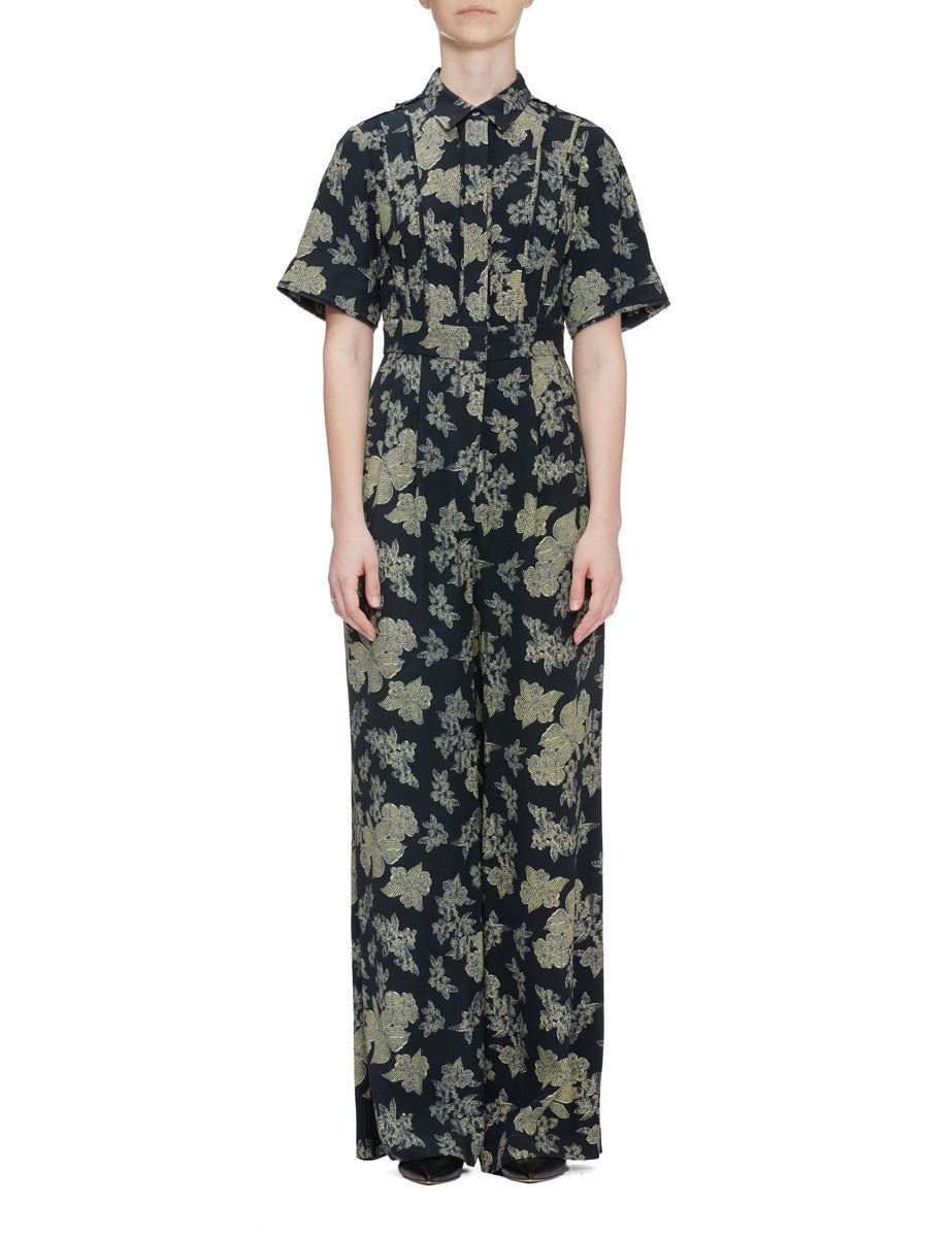 jumpsuit deia satin back crepe minuit - ulla johnson - jumpsuit