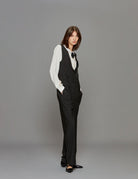 jumpsuit recycled wool black - Frida SRL