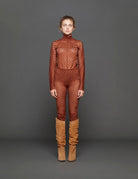 leggings damier cioccolato - Frida SRL