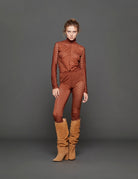 leggings damier cioccolato - Frida SRL