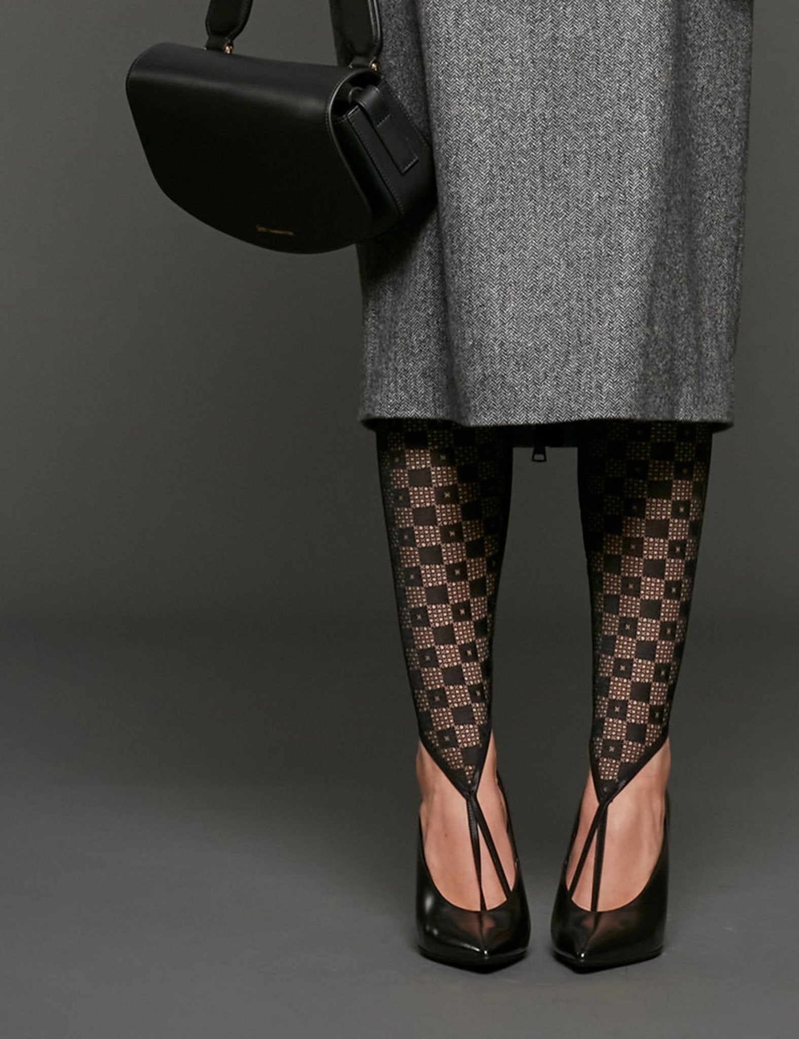 leggings damier nero - Frida SRL