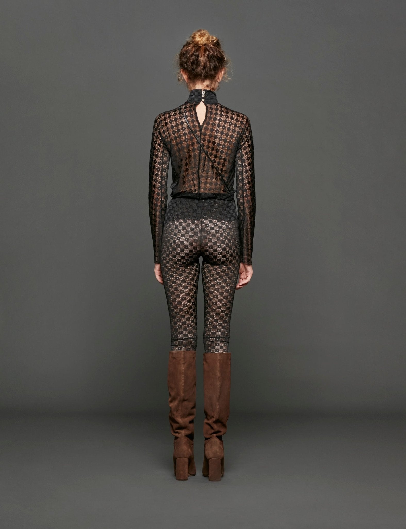 leggings damier nero - Frida SRL