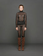 leggings damier nero - Frida SRL