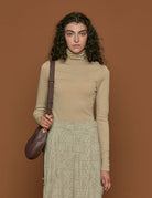 maglia collo alto beige - Frida SRL