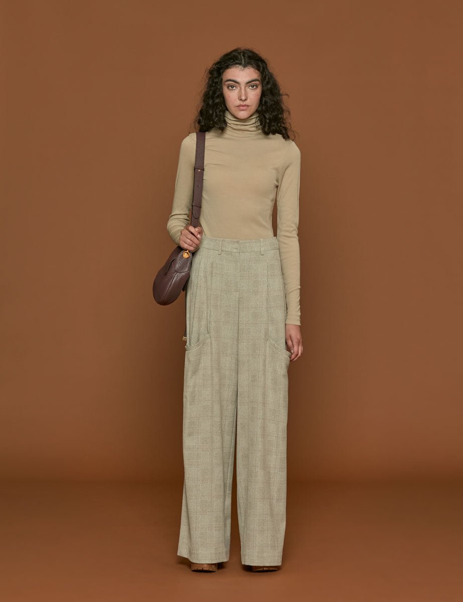maglia collo alto beige - Frida SRL