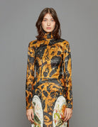 maglia dolcevita giallo nero - stella jean - maglia